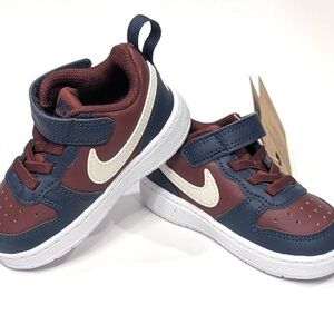 Nike Court Borough Low Recraft (TD) Dark Red/Nav Toddler Boy's Sneakers-Sz 5C